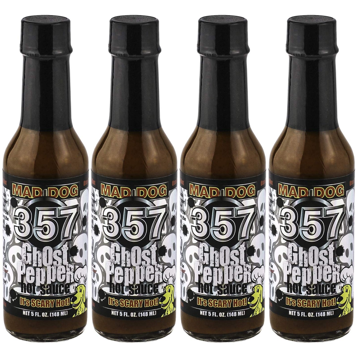 Mad Dog 357 Ghost Pepper Hot Sauce 5oz - Four Bottle Gift Pack