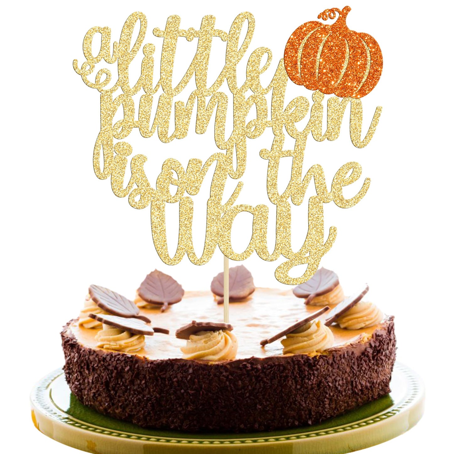 Gyufise 1 Pack A Little Pumpkin Is On The Way Cake Topper Pumpkin Cake Pick Decoration For Fall Baby Shower Gender Reveal Party Decorations Autumn Thanksgiving Baby Announcement Supplies