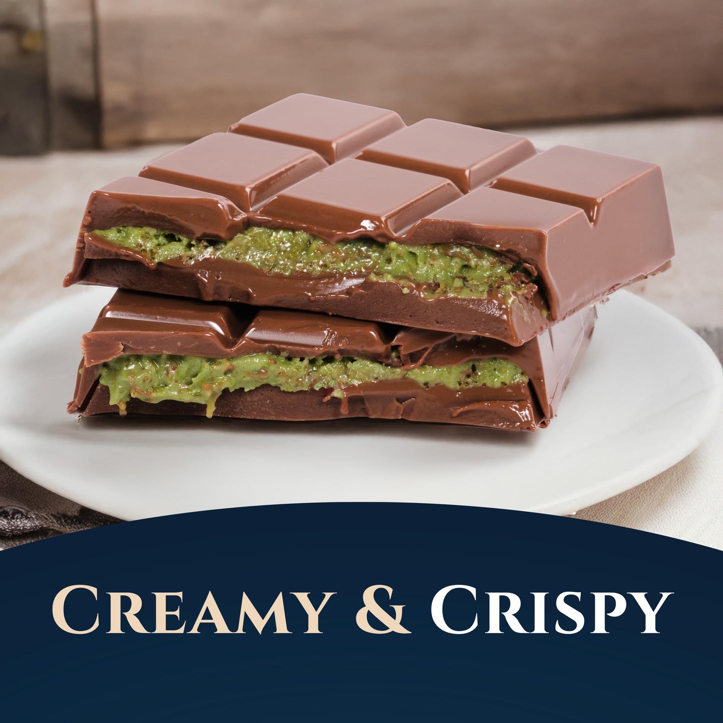 Eastanbul Dubai Chocolate Bar Pistachio, 7.5Oz, Premium Pistachio Dubai Chocolate Bar, Dubai Chocolate With Shredded Phyllo Doug