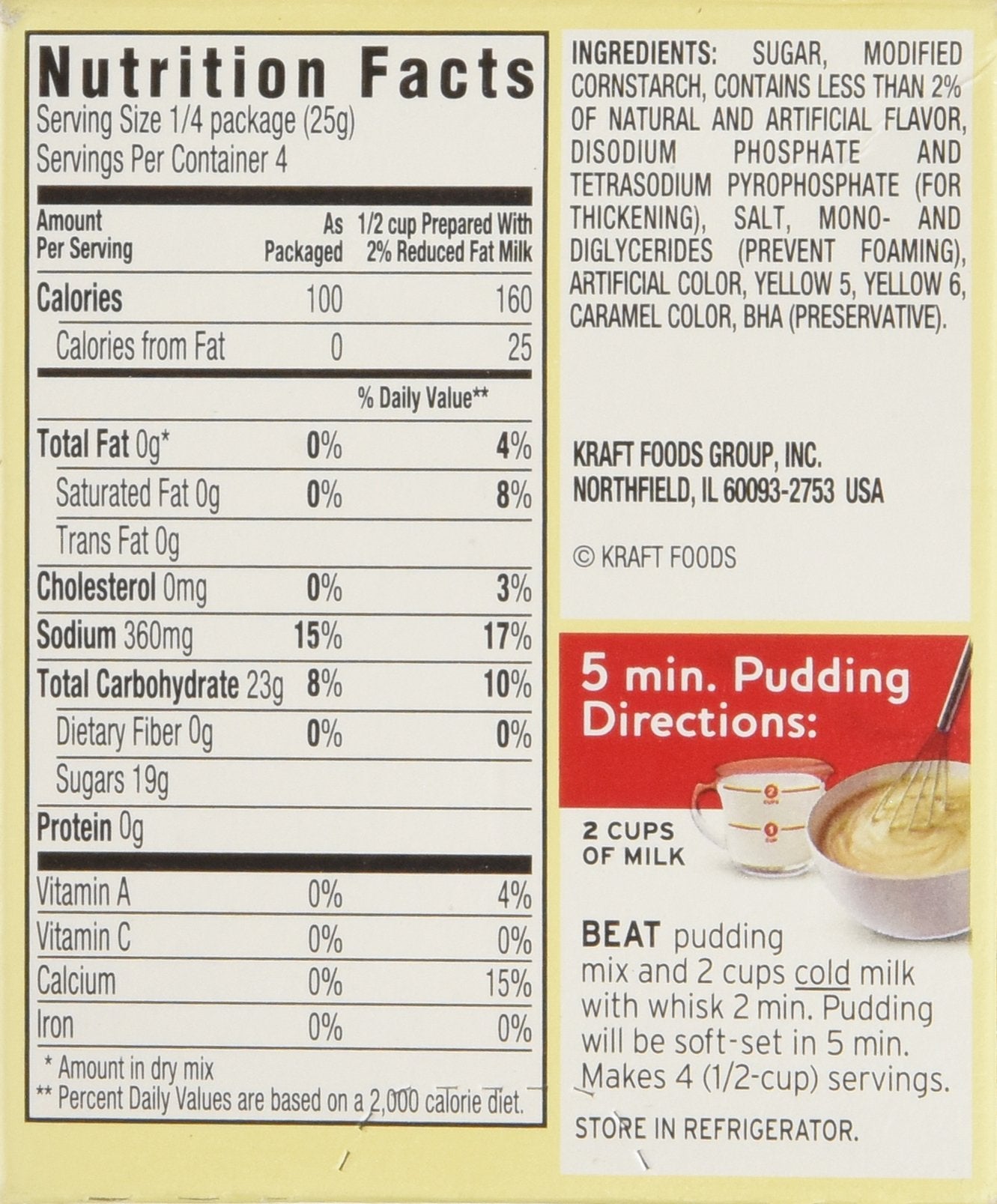 Jell-O Instant Pudding & Pie Filling, White Chocolate, 3.3-Ounce Boxes (Pack Of 4)