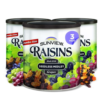 Jumbo Seedless Medley Raisins - 3 15Oz. Canisters