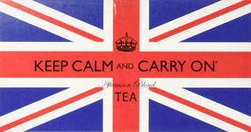 Keep Calm And Carry On Tea Carton Box, Afternoon Blend Tea (40 Bags, 125G, 4.4Oz)