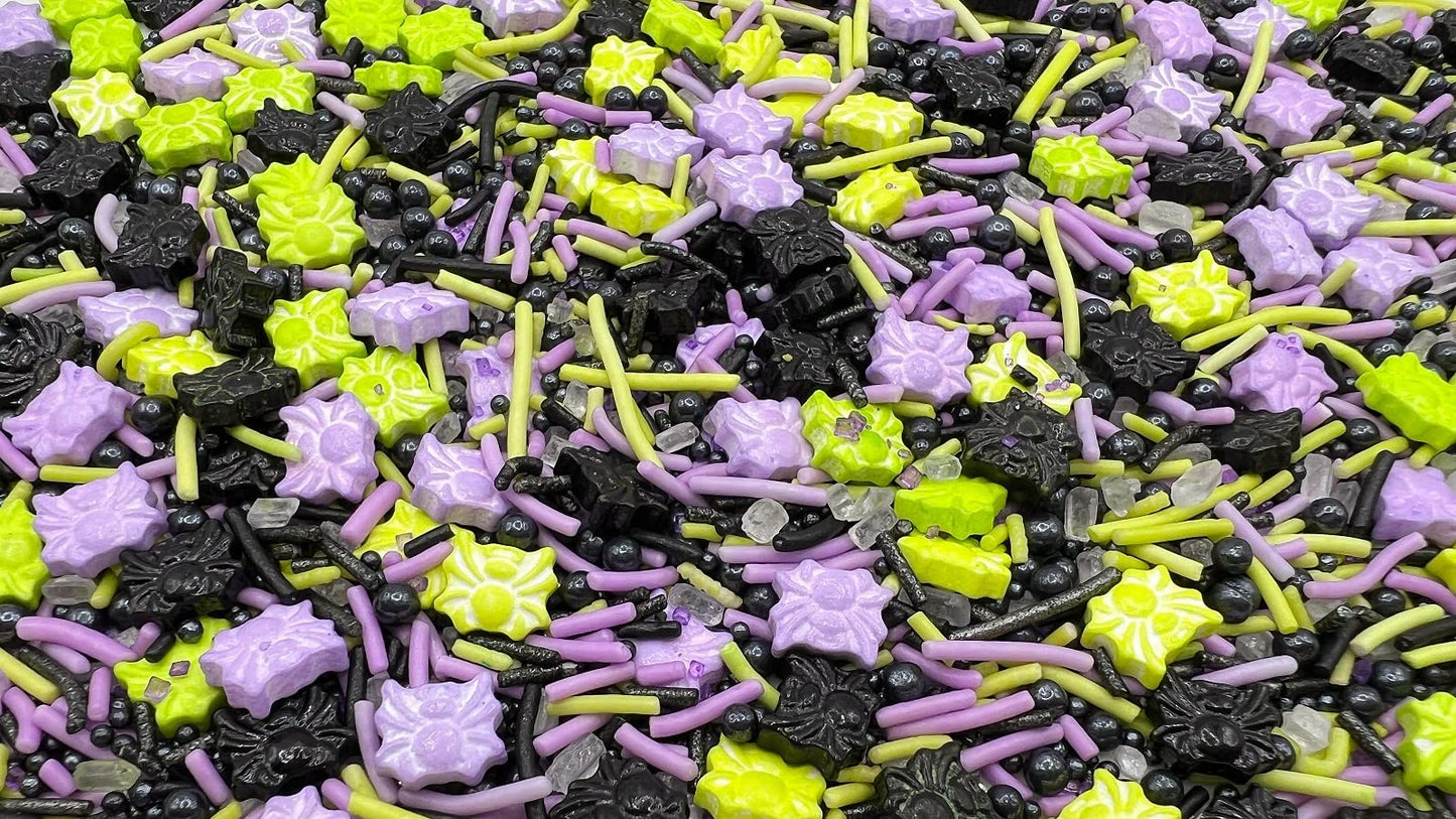 Halloween Sprinkles Spider Sprinkles for Decorating Black Purple Green Jimmies Sprinkles Halloween Spider Candy Spider Sprinkles