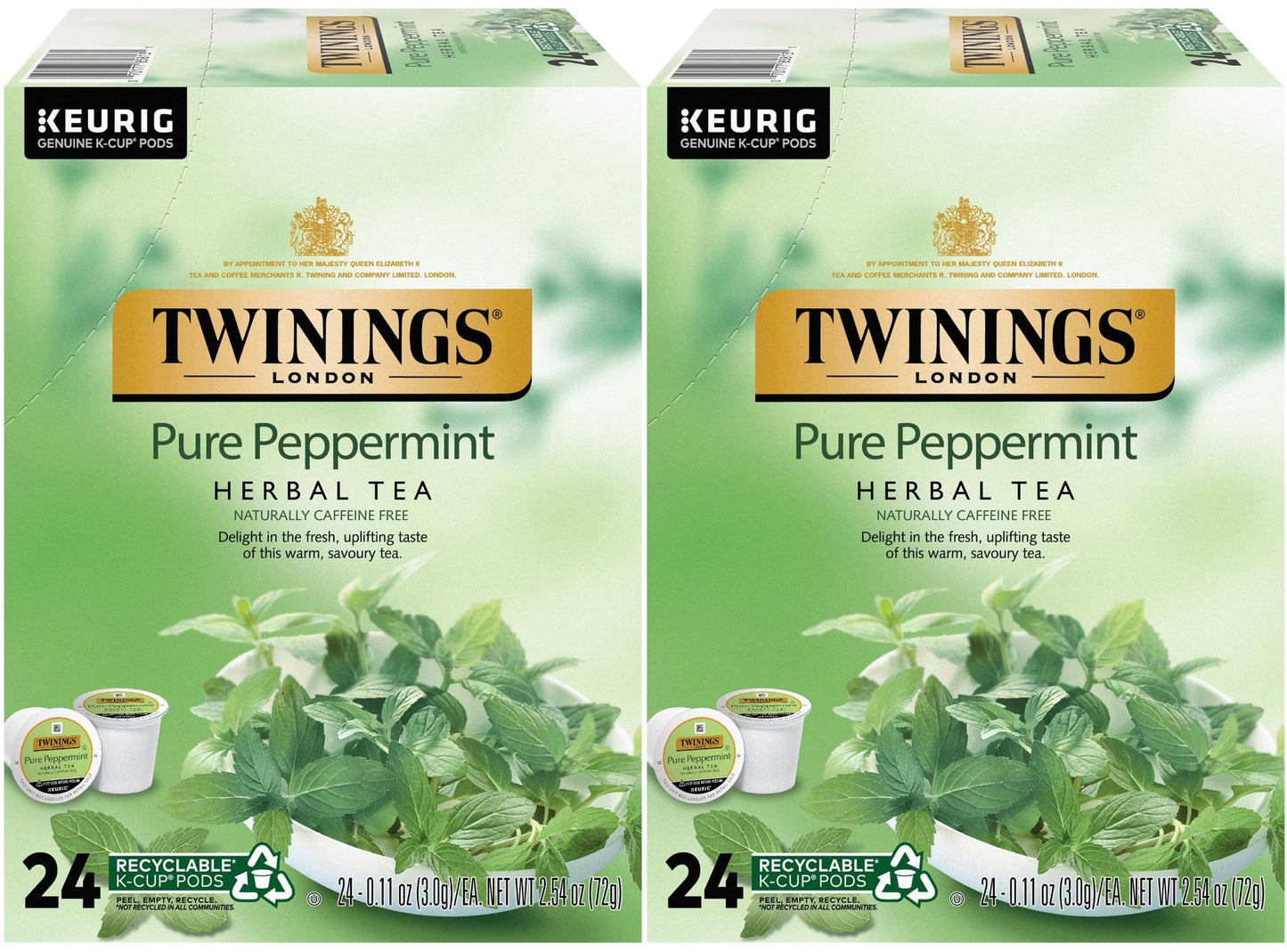 Twinings Of London Pure Peppermint Tea K-Cups For Keurig (48 Count)
