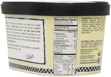 Aldens, Organic Vanilla Bean Ice Cream, 48 oz (Frozen)