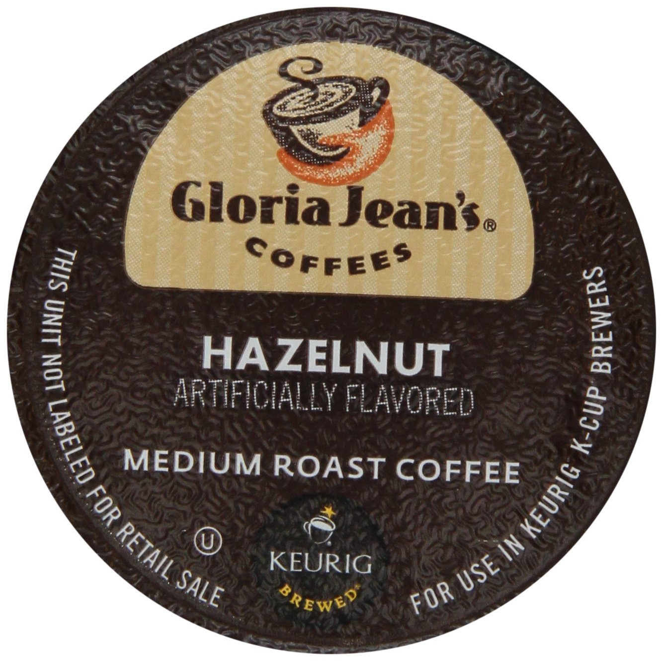 Gloria Jeans Coffees Hazelnut, Single-Serve Keurig K-Cup Pods, Flavored Medium Roast Coffee, 48 Count