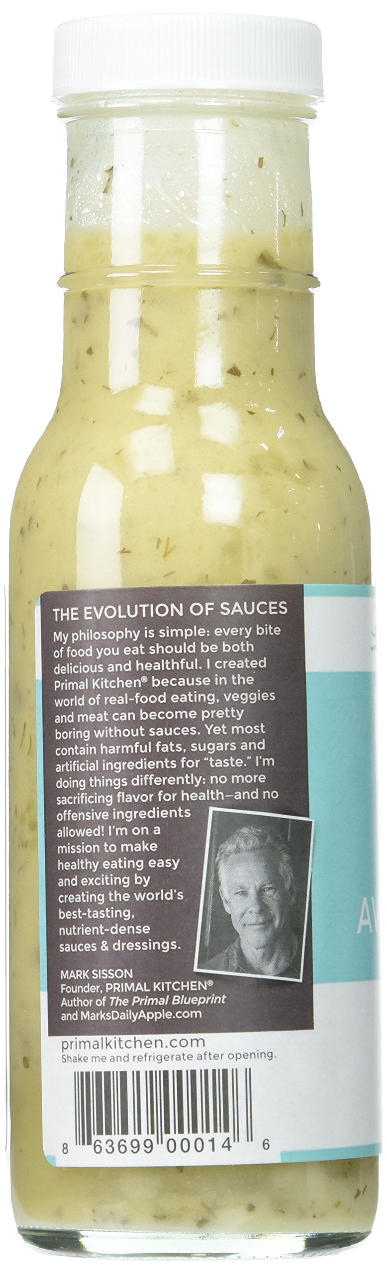Primal Kitchen Dressing Ranch Avocado Oil, 8 Fl Oz (Pack of 6)