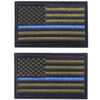 2 Pieces Tactical Usa Flag Patch Green Blue American Flag Us United States Of America Military Uniform Emblem Patches
