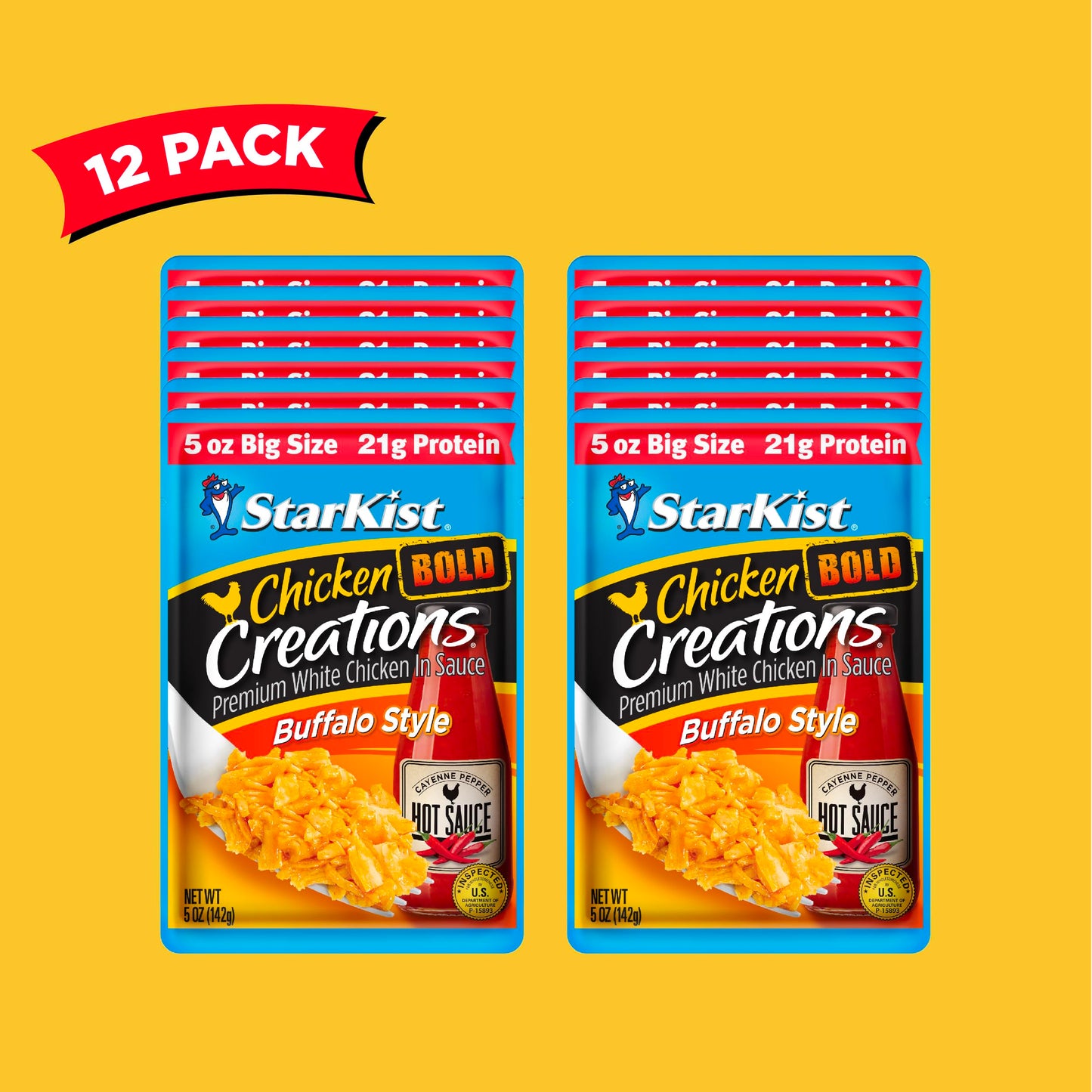 Starkist Chicken Creations Bold Buffalo, 5 Oz Pouch “Big Size” (Pack Of 12)