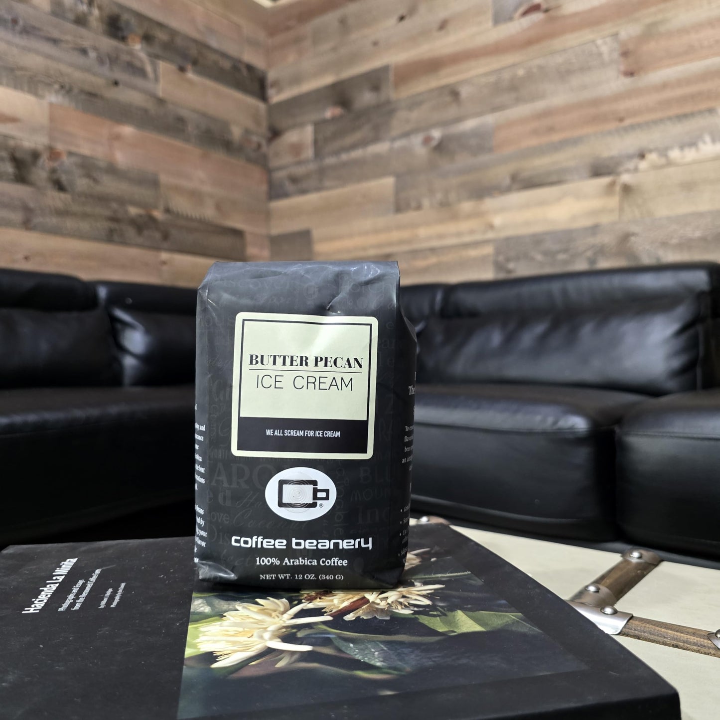 Butter Pecan Ice Cream Flavored Coffee, Specialty Arabica Coffee, Medium Roast, 12 Ounce, Whole Bean