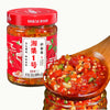 QIXINLIZYY Hunan specialty colored chili sauce 248g/can, chopped garlic chili sauce, pepper, seasoning, crispy chili, mixed nood