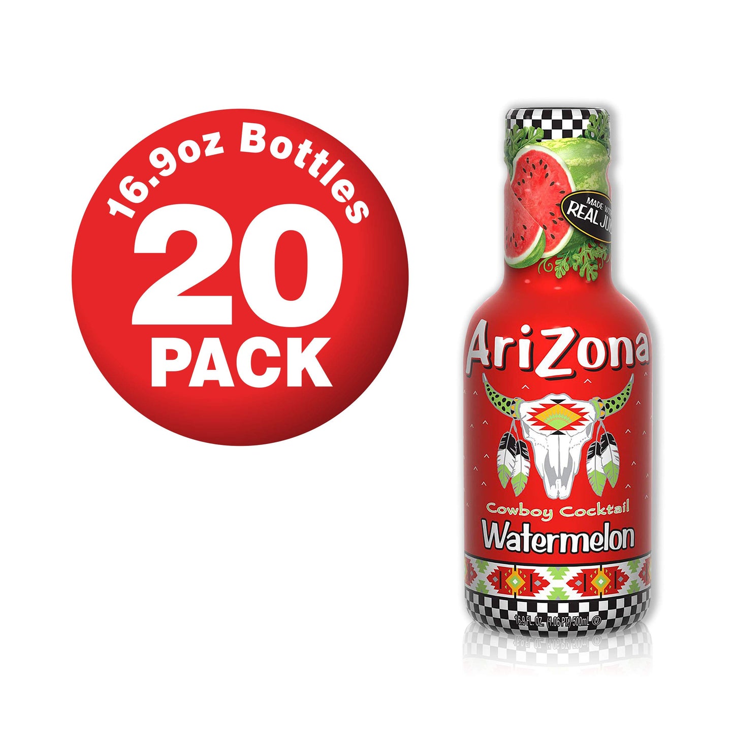 Arizona Watermelon, 16.9 Fl Oz, Bottle (Pack Of 20)