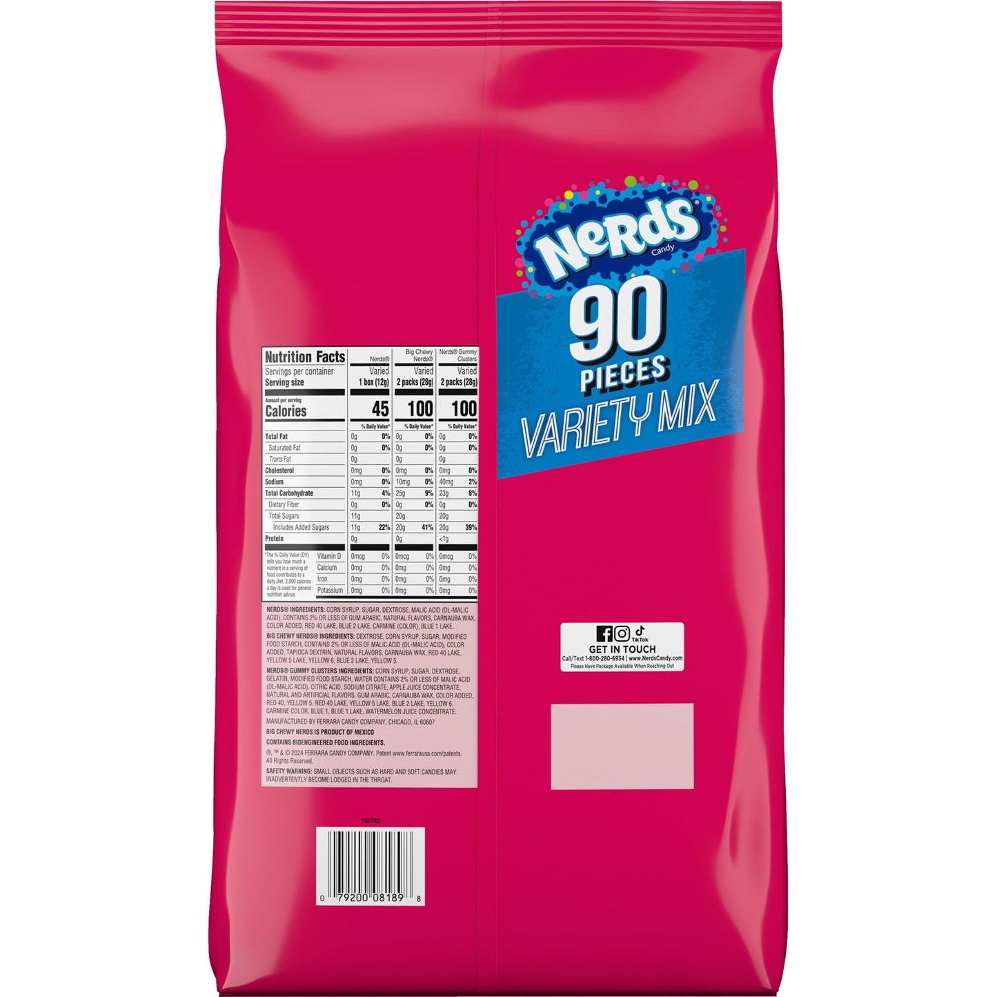 Nerds Variety Mix Assorted Candy, Individually Wrapped, 41.76 Ounce (90 Count)