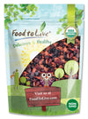Food to Live Organic Yummy Berries Mix, 2.5 Pounds, Non-GMO Dried Cranberries, Blueberries, Cherries, Goji Berries, Vegan, Unsul