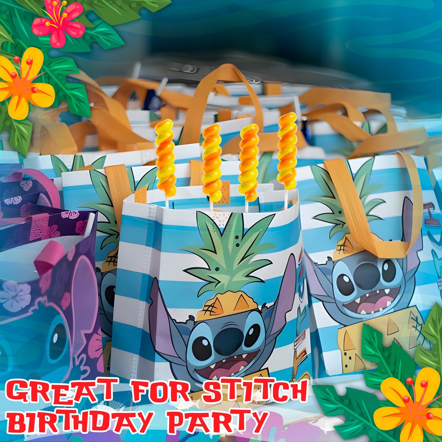 Stitch Swirl Lollipops 20pk- Lilo And Stitch Candy For Lilo And Stitch Party Favors & Stitch Birthday Decorations - Lilo & Stitc