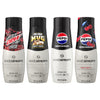 SodaStream Pepsi Wild Cherry MTN Dew Code Red Pepsi & Mug Root Variety Pack Zero Sugar 440ml Pack of 4