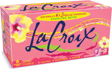 La Croix Sparkling Water, Hi-Biscus Flavor, 12 Fl Oz (Pack of 8)