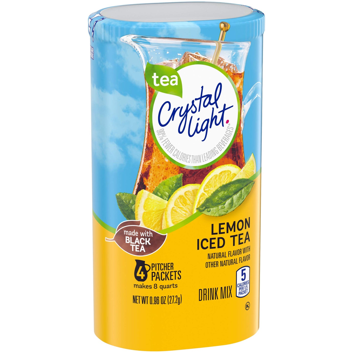 Crystal Light Lemon Iced Tea Drink Mix (16 Pitcher Packets, 4 Packs Of 4)
