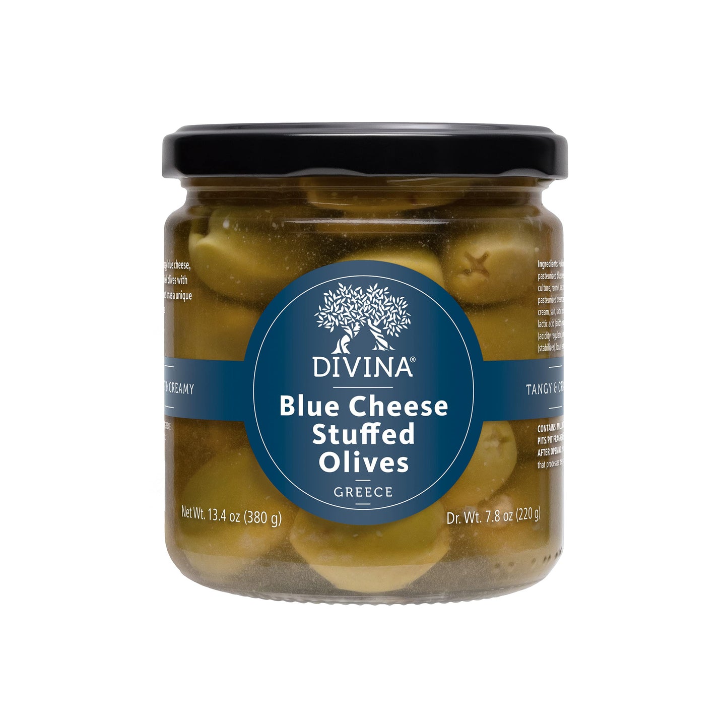 DIVINA Blue-Cheese-Stuffed Green Olives, 7.8 oz 1 Pack