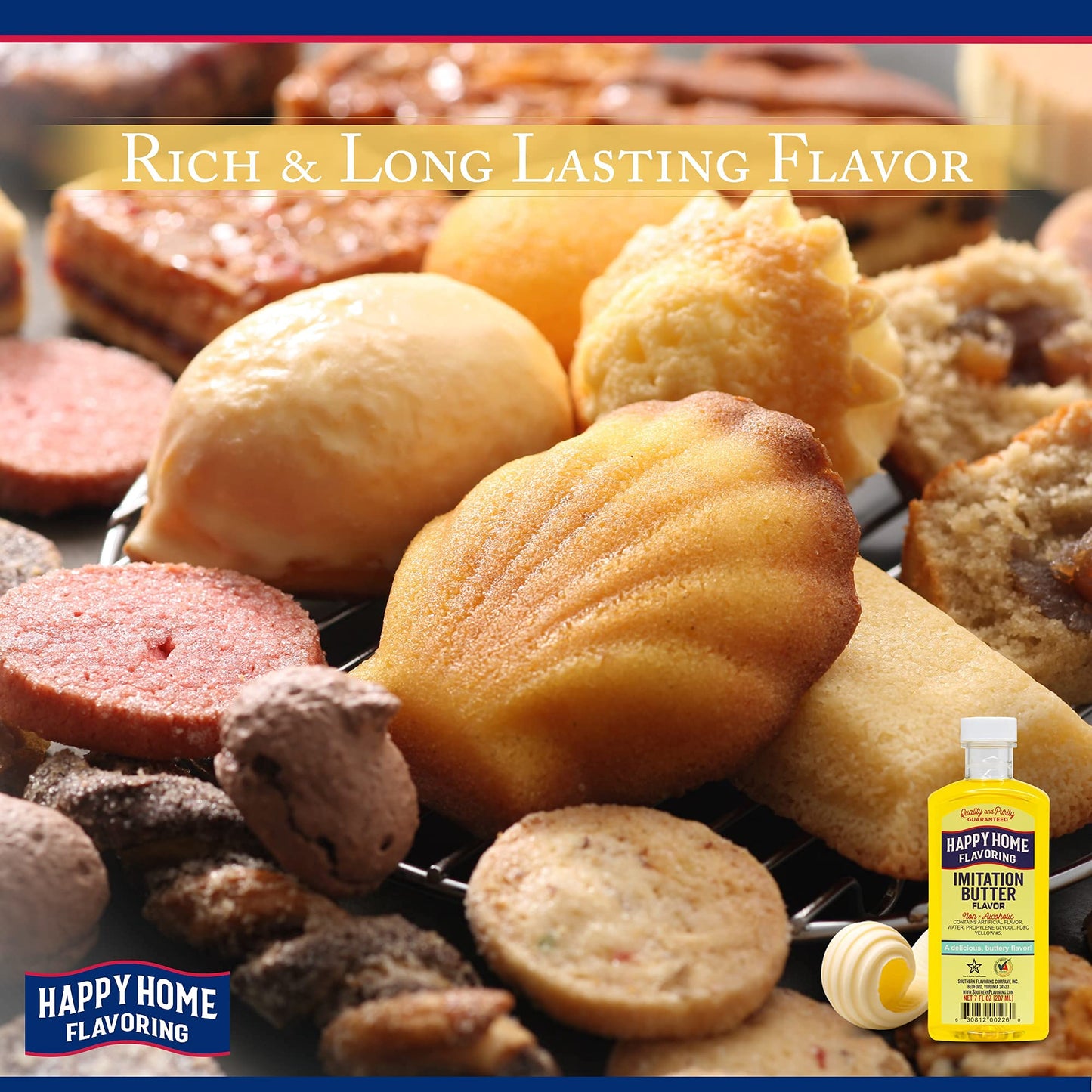 Happy Home compatible with Butter Flavoring, Non- ic, Certified Kosher, 7 oz.