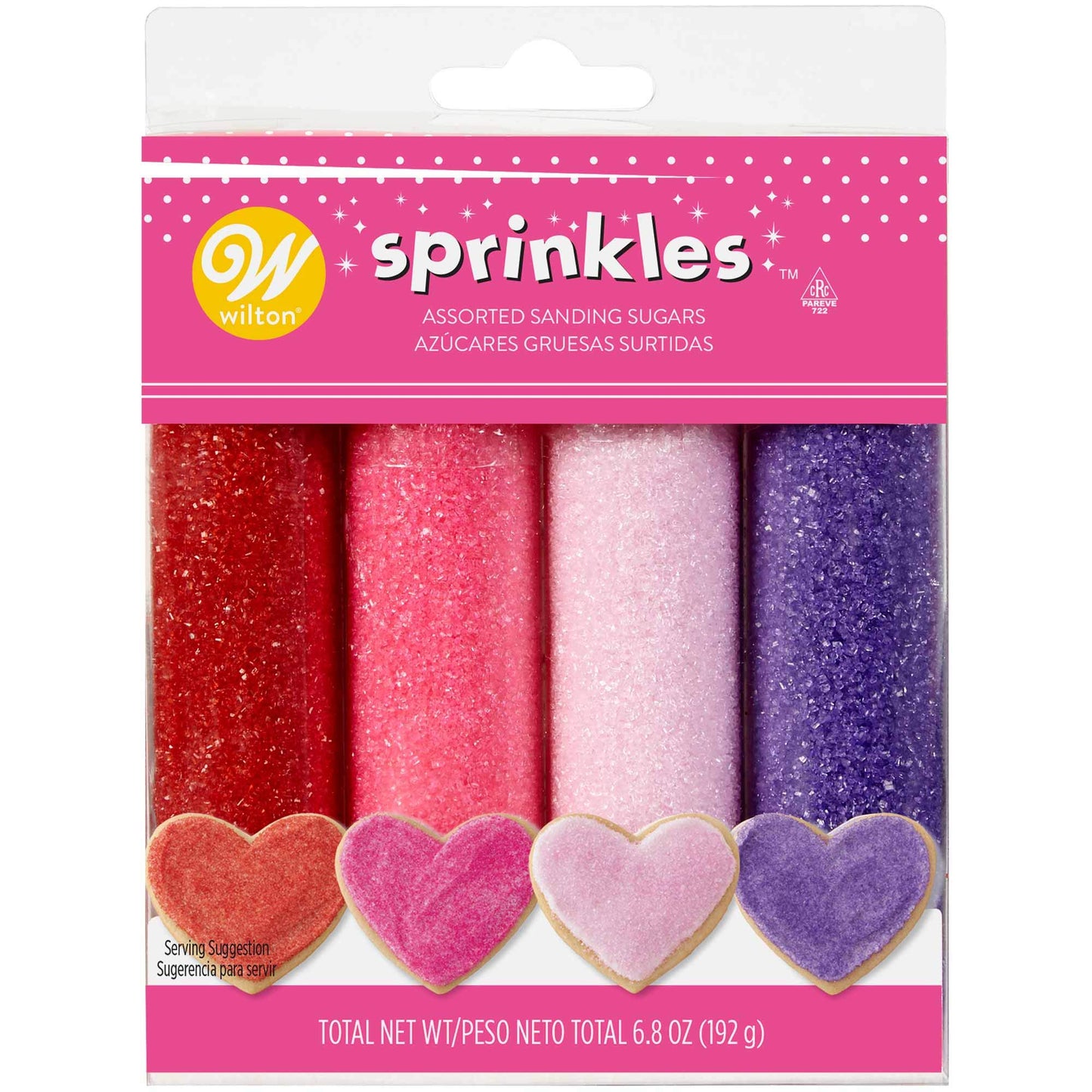 Food Items SPRINKLES SUGAR 4/PK VALETINE, us:one size, Valentines Day