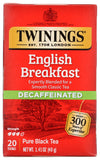 Twinings English Breakfast Tea, Decaffeinated, Tea Bags, 20 Ct