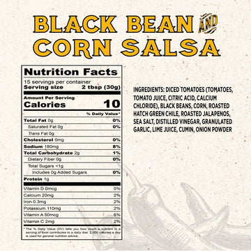 El Pinto Black Bean And Corn Salsa, Medium, 16 Ounce (Pack of 6 Jars)