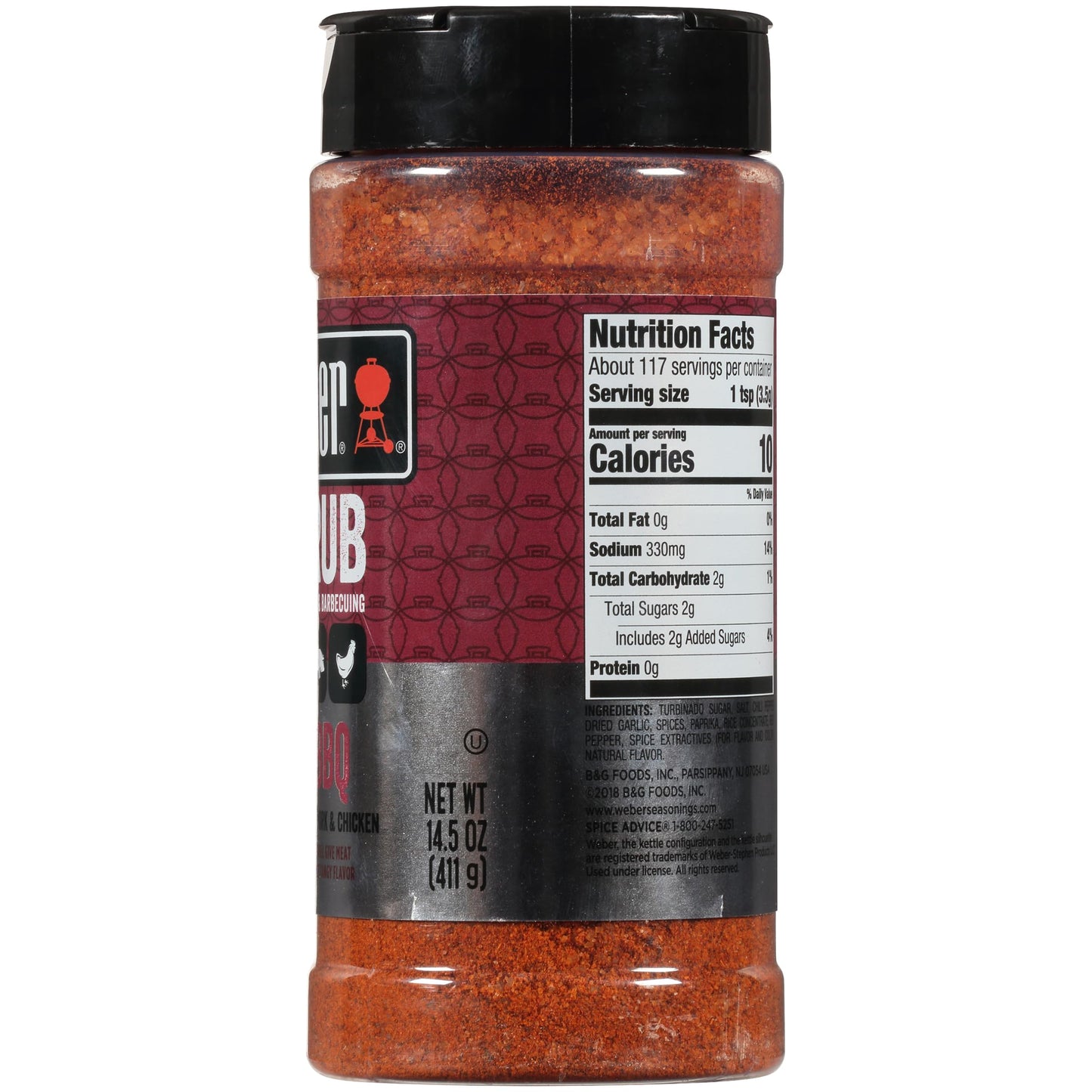 Weber Kc Bbq Dry Rub, 14.5 Ounce Shaker