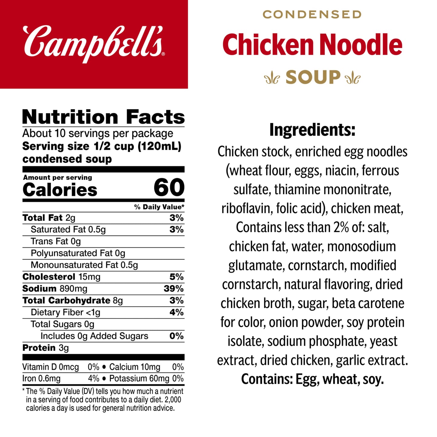 Campbell s Condensed Chicken Noodle Soup, 10.75 Ounce Can (Pack of 8)