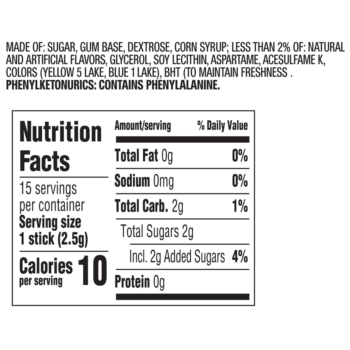 Wrigley Spearmint Chewing Gum, 15 Stick (Pack Of 4), 60 Gum Pieces