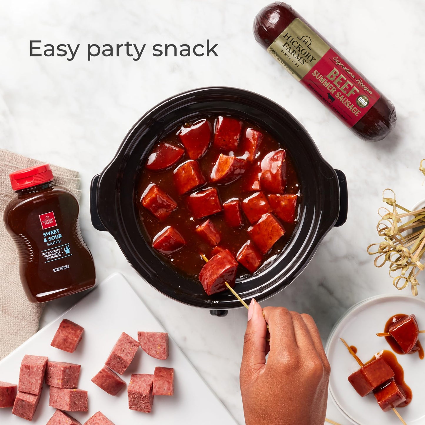 Hickory Farms Sweet And Sour Sauce - 3 Pack | Great For Snacking, Dipping, Recipes, Glazes, And Charcuterie Boards