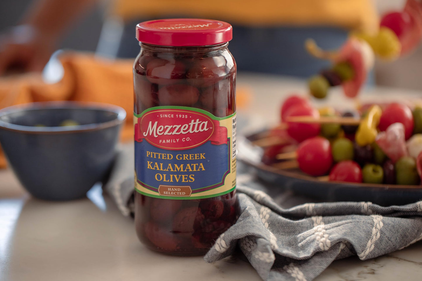 Mezzetta Savory Pitted Greek Kalamata Olives | Gluten Free, Keto | 9.5 Fluid Ounce Jar (Pack Of 2)