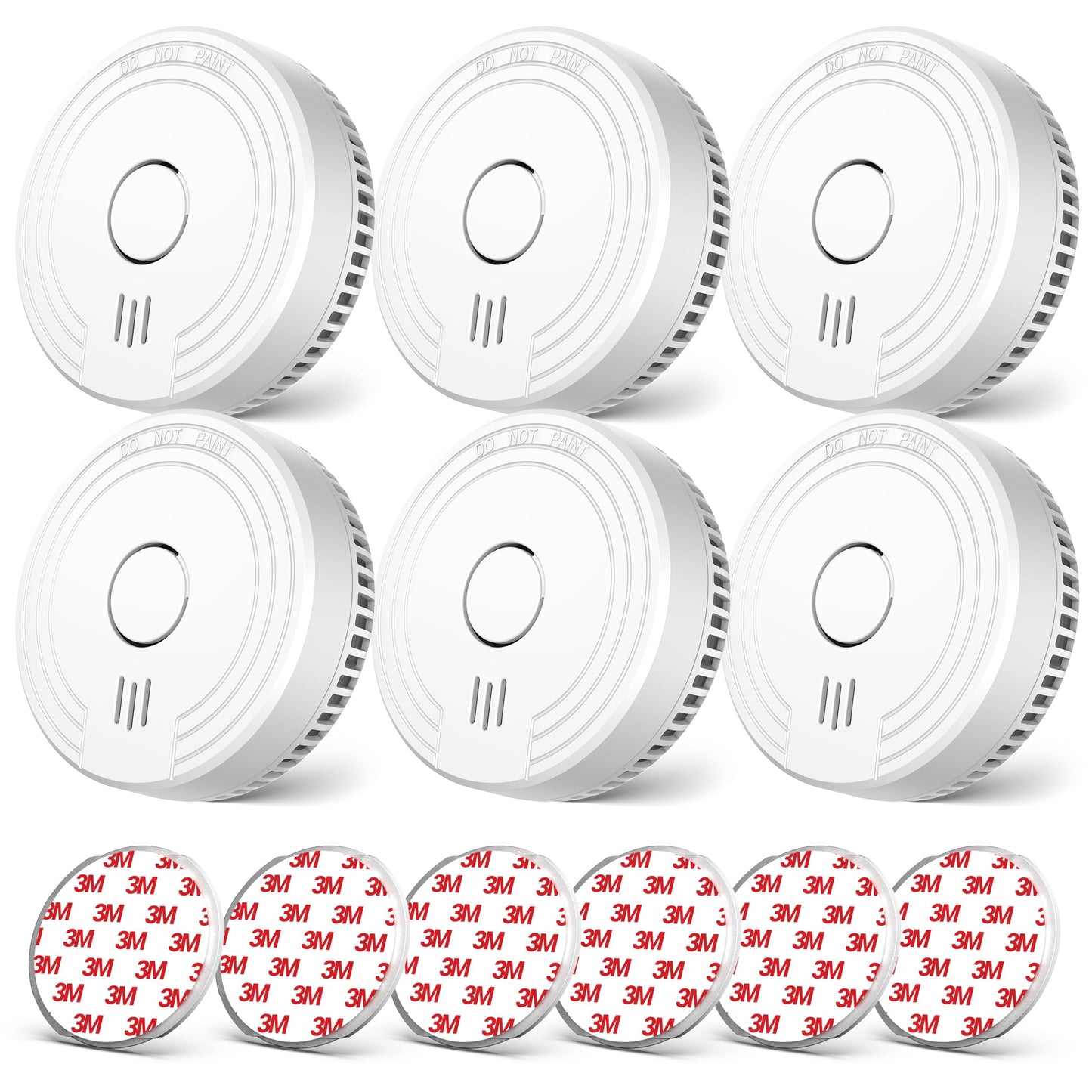 Ecoey Smoke Alarm Fire Detector, Battery Included Photoelectric Smoke Detector With Test Button And Low Battery Signal, Small Fi