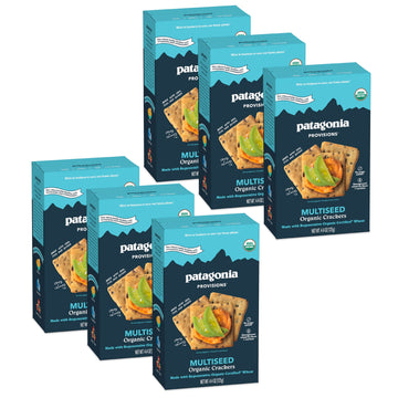 Patagonia Provisions - Multiseed Crackers - Certified Organic Crackers - Non-GMO, Plant-Based, No Added Sugar (6 Pack)