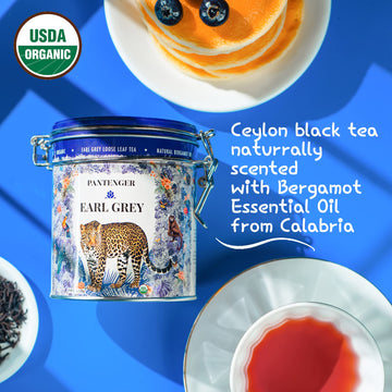 Pantenger Earl Grey Tea Bags | Organic Tea | Finest Ceylon Black Tea Leaves With Bergamot Essential Oil. Black Tea Bags. 20 Sach