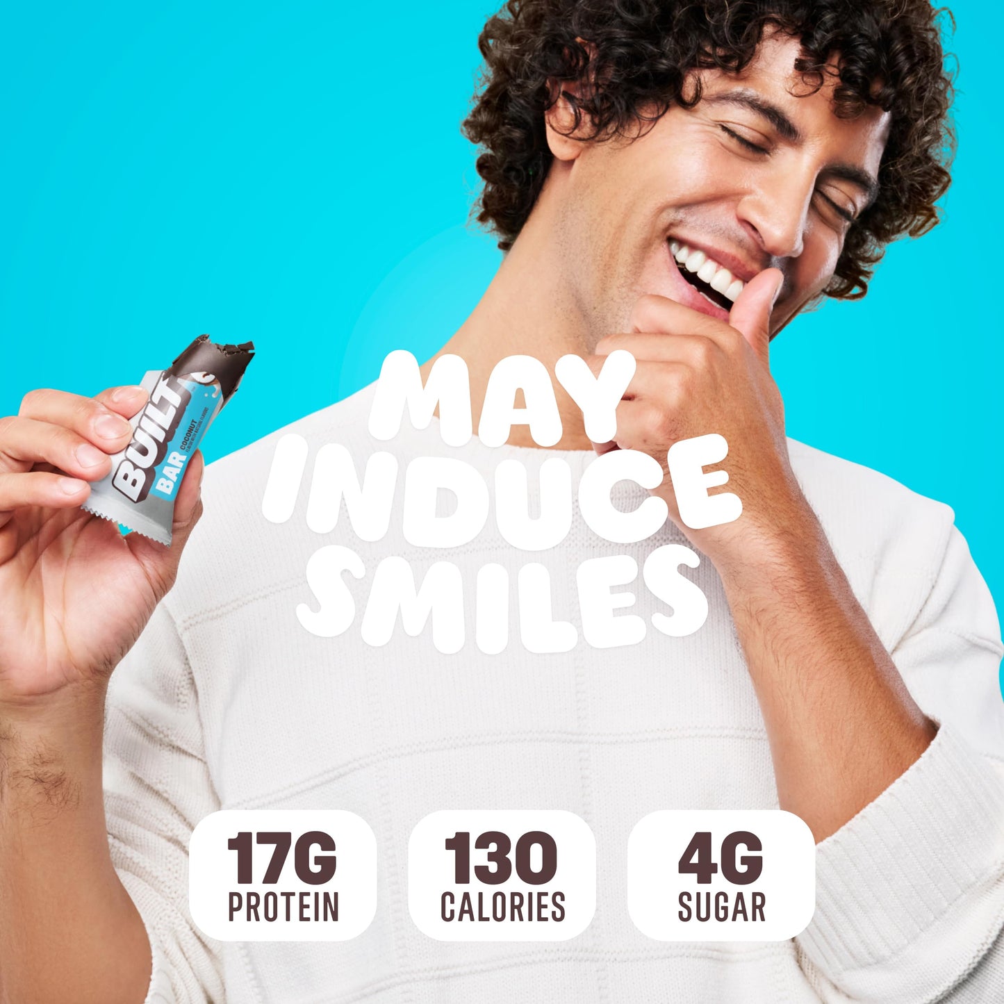Built Bar, Protein Bars, 17G Protein Snacks, On-The-Go Bars With Only 130 Calories & 4G Sugar, Coconut, 12 Count