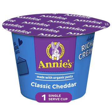 AnnieAs classic cheddar Deluxe Rich and creamy Microwave Mac & cheese with Organic Pasta Single Serve Macaroni & cheese cup 2.6