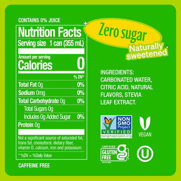 Zevia Zero Calorie Soda Lemon Lime Twist 12 Ounce Cans (Pack of 6)