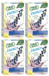 TrueLemon Energy Drink Blueberry Acai, 13.68 oz, Pack of 24 (4 boxes of 6)