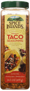 Spice Islands Premium Taco Seasoning with Chipotle Cocoa Powder and Corn Meal, 24.5 Ounce