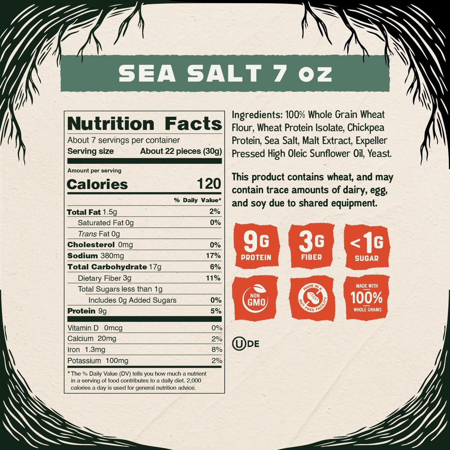 Kindling Protein Pretzels - Sea Salt | Protein-Packed Snack | Kosher | 8 - 9G Protein Per Serving | Only 1-2G Of Total Sugar | N