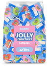 Jolly Ranchers Heart Lollipops - 40 Count Bag - Bulk Valentine Candy, Assorted Fruit Flavors - Heart-Shaped Lollipops for Partie