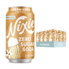 Nixie Organic Zero Sugar Cream Soda, 0 Calories, Non-GMO, Caffeine Free, 12oz Cans (12 Pack)