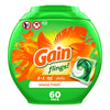 Gain Flings! Laundry Detergent Soap Pacs, He Compatible, Long Lasting Scent, Island Fresh, 60 Count