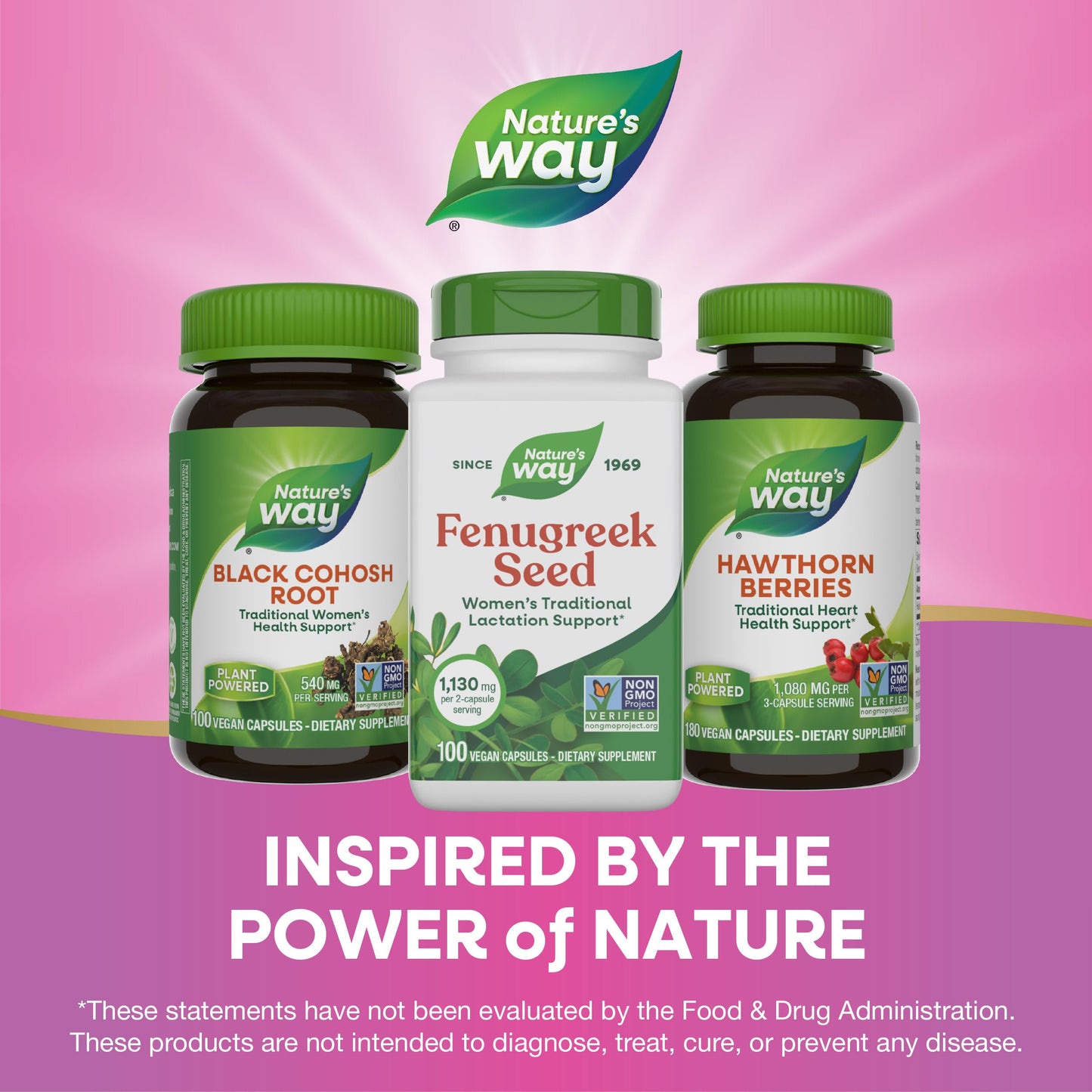 Natures Way Fenugreek Seed dietary product Fenugreek for Traditional Breastfeeding Lactation Support* Non-GMO Project Verified Vegan 100 Capsules (Packaging May Vary)