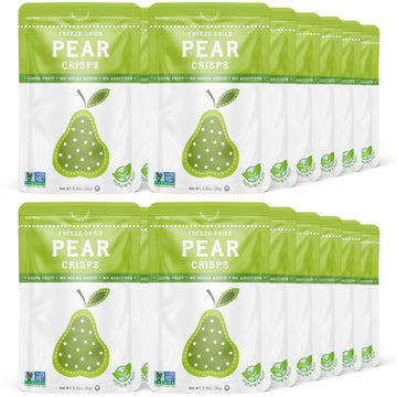 Natures Turn Freeze-Dried Fruit Snacks, Pear Crisps, Pack Of 24 (0.35 Oz Each)