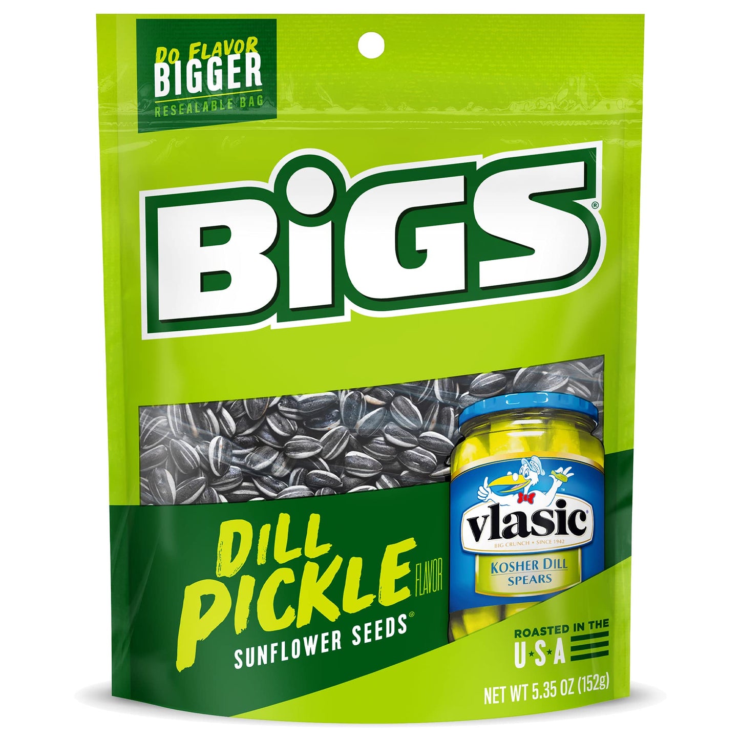 BIGS Sunflower Seeds, Vlasic Dill Pickle Flavor, Baseball Stocking Stuffer, 5.35 oz. (Pack of 12)