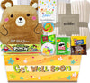 KIDS GET WELL SOON care package gift, Squooshy pillow, Cozy Blanket, Candy Snacks gift basket & Greeting card, gift for kids chi