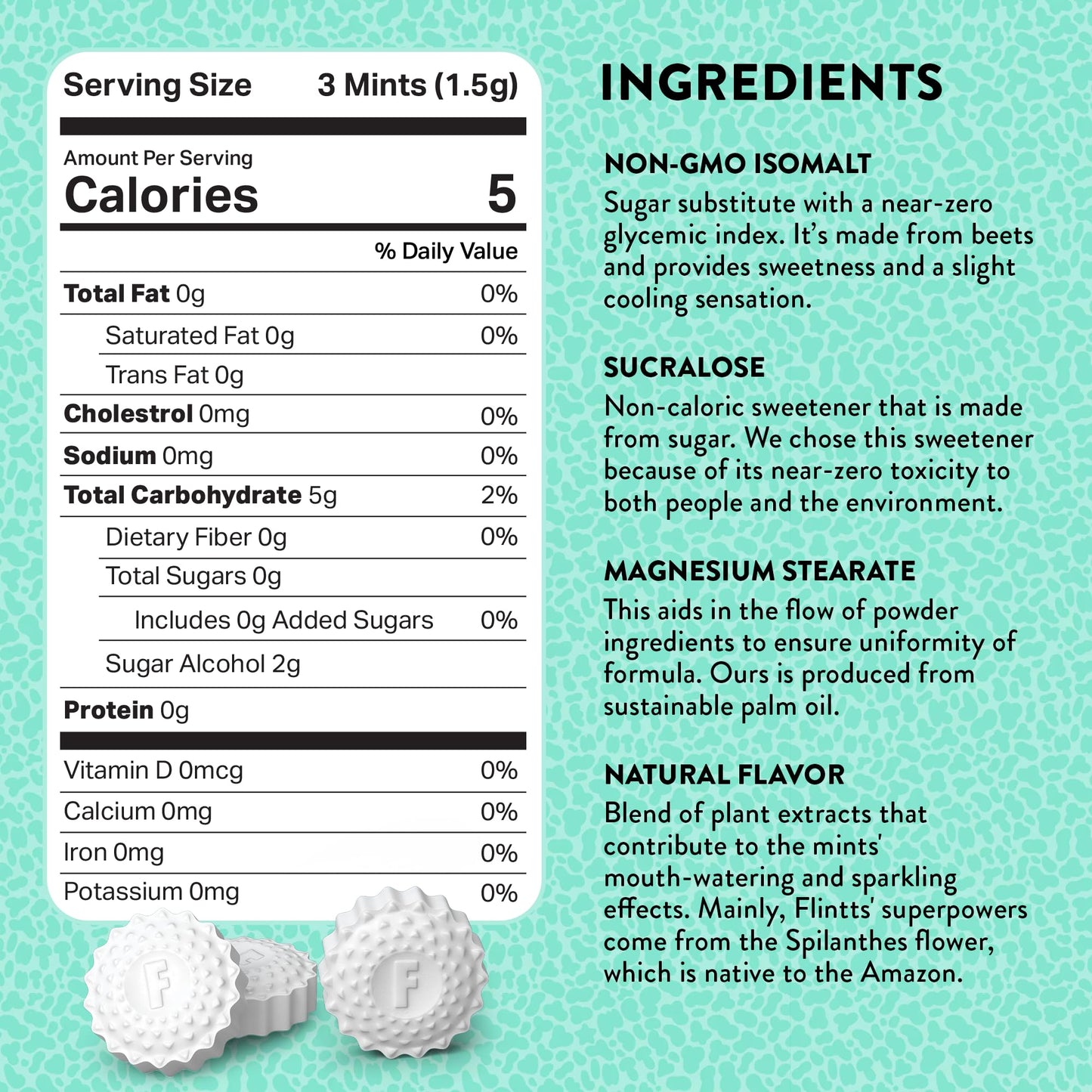 Flintts Mints Mint Stash (2X Refill Mint) - Sugar Free & Vegan, Mouth Watering & Sparkling Breath Freshener Mints For Oral Healt