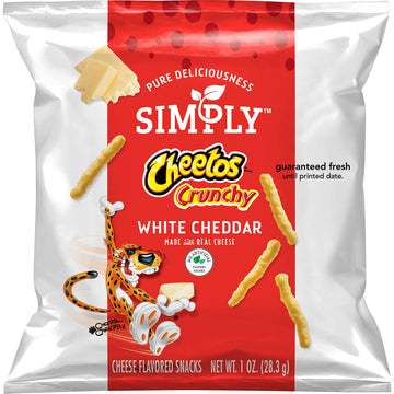 Simply, Cheetos Crunchy White Cheddar, 0.875 Ounce (Pack Of 36)